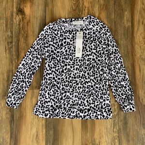 NWT a more vert long sleeve leopard print shirt.